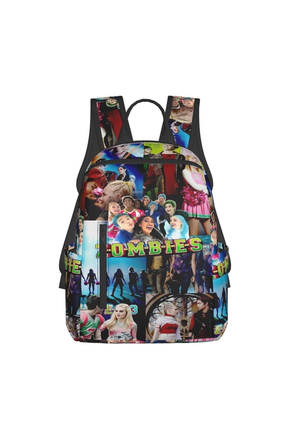 14.7in Zombio Character Backpacks Front Pocket Laptop Bag Cartoon Bags Bookbag Daypack Outdoor Travel
