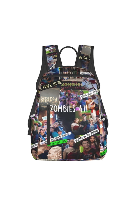 14.7in Zombio Character Backpacks Front Pocket Laptop Bag Cartoon Bags Bookbag Daypack Outdoor Travel