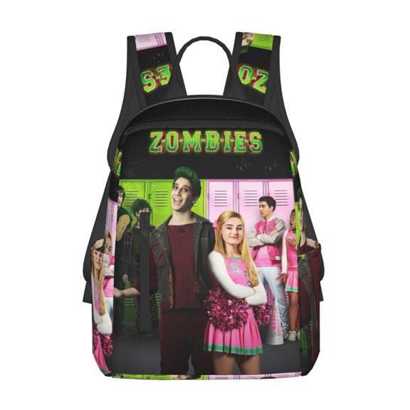 14.7in Zombio Character Backpacks Front Pocket Laptop Bag Cartoon Bags Bookbag Daypack Outdoor Travel