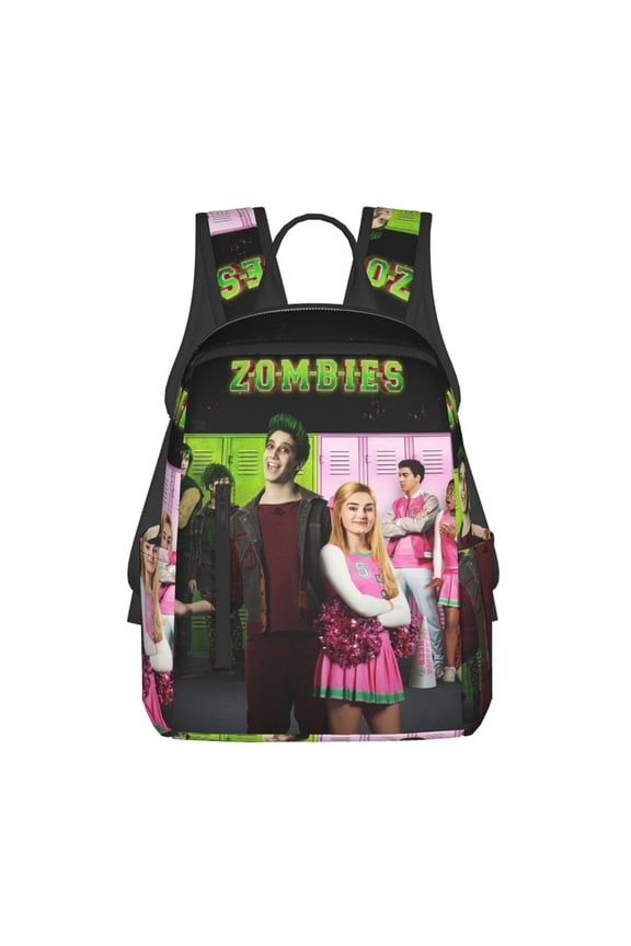 14.7in Zombio Character Backpacks Front Pocket Laptop Bag Cartoon Bags Bookbag Daypack Outdoor Travel