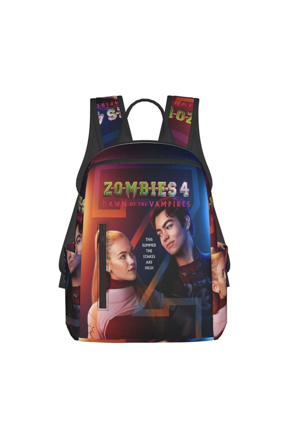 14.7in Zombio Character Backpacks Front Pocket Laptop Bag Cartoon Bags Bookbag Daypack Outdoor Travel