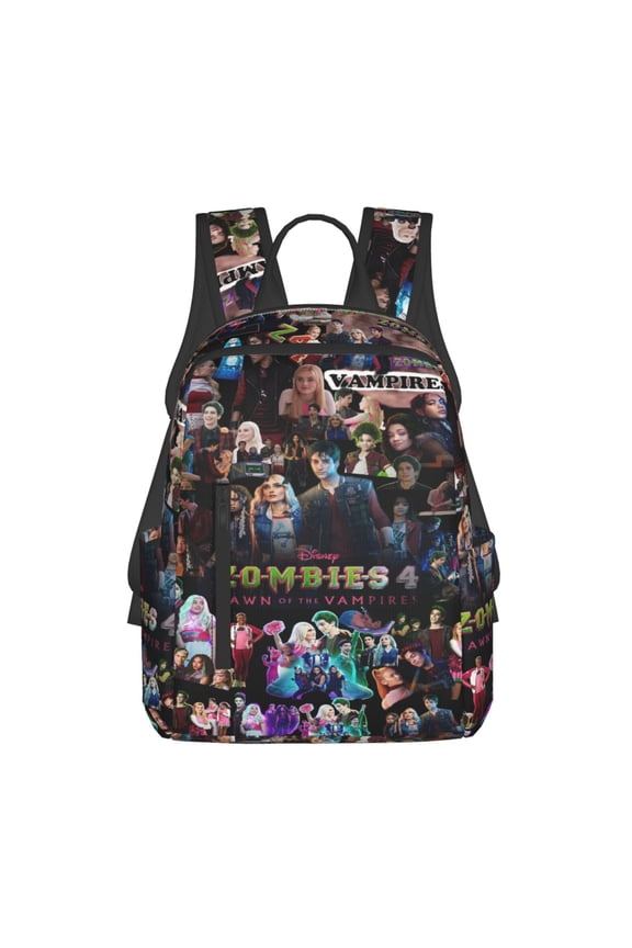 14.7in Zombio Character Backpacks Front Pocket Laptop Bag Cartoon Bags Bookbag Daypack Outdoor Travel