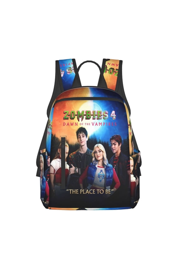 14.7in Zombio Character Backpacks Front Pocket Laptop Bag Cartoon Bags Bookbag Daypack Outdoor Travel