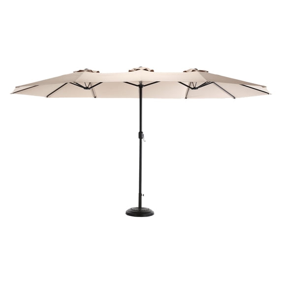 14.8 Ft Outdoor Umbrella with Crank and Polyester Canopy / Effective Shading in Sunny Days
