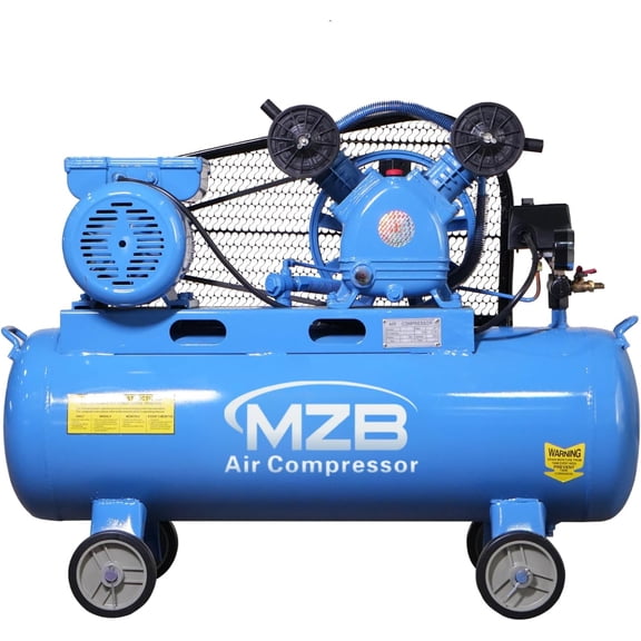 14.8 Gallon 1.5KW/2.0HP 7.0CFM Ultra Quiet Single-Stage Portable Electric Air Compressor Steel Tanks 82dB Level Air Compressor with Wheels