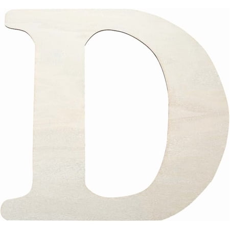 14.8 x 15.3 Inch Wooden Letter D Wood Letter Cut Outs Blank MDF Large Alphabet Unfinished Paintable White Piece Board Sign