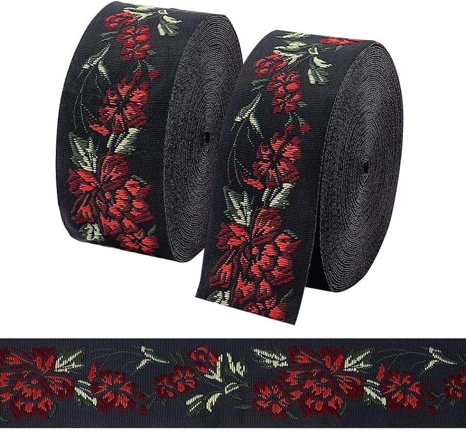 14.8Yards Jacquard Ribbon 1.3 Inch Vintage Jacquard Trim Embroidered ...