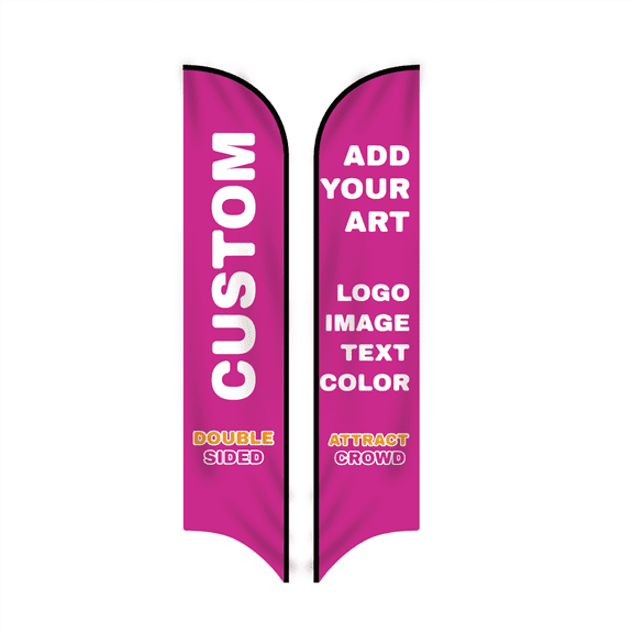 14.8ft / 4.5m Custom Feather Flag Kit with Poles Stake for Business