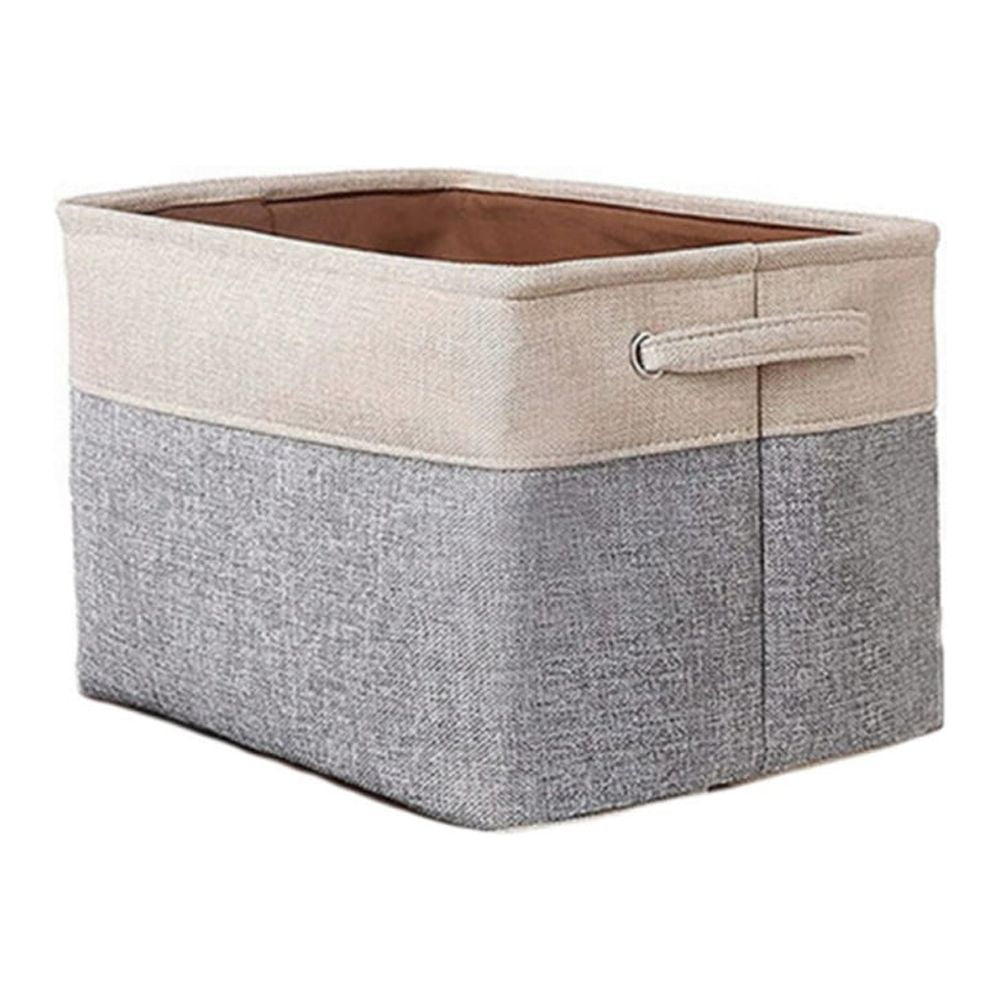 14.96*10.24*9.84Inch Storage Bins,Beige and Gray Cube Storage Boxes