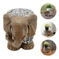 thumbnail image 1 of 14.96" Modern Elephant Garden Stool Brown Decorative Magnesium Oxide for Homes, 1 of 20