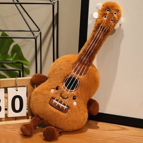 15in Plush Musical Instrument Guitar Stuffed Toy Soft Musical Instrument Doll, for Music Lovers, Soft Throw Pillows Stuffed Premium Polyester Fiber Sofa Cushion Christmas Party Decor