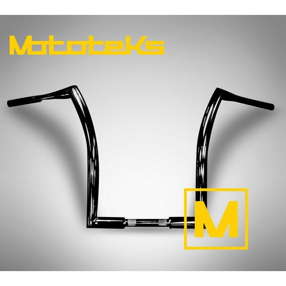 14" APE HANGER BLACK HANDLEBARS FAT 1-1/2" MONSTER BARS FOR HARLEY MODELS NEW S