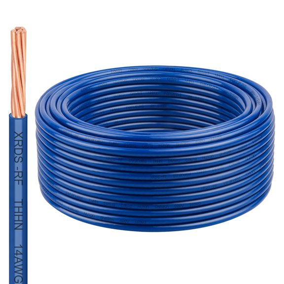 14 AWG THHN Stranded Bare Copper Wire 100FT Grounding Wire, Electrical Wire, 600V Rated Building Wire, Ideal for Panel Wiring, Grounding, Lighting Circuits, Control Systems