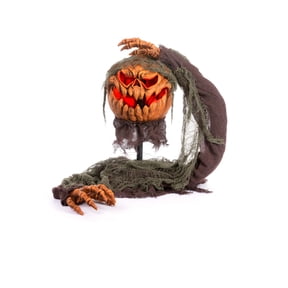 14" Animated Head Popping Pumpkin Ground Breaker Decoration
