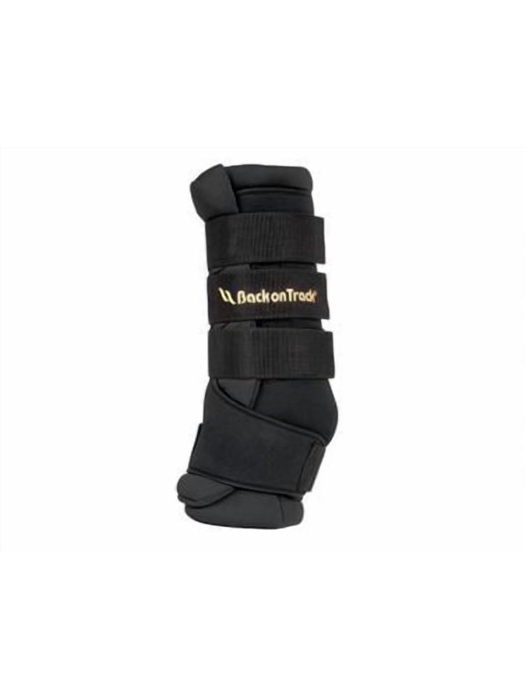 Royal Quick Wraps Deluxe - Equestrian Sport Flexible Supportive Protective Horse Leg Wraps with Hook & Loop Closure, Pair, Black - 14" - M