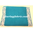 thumbnail image 1 of 14 Bahama Turquoise Burlap Runner With 2 White Lace Borders-,, 1 of 1