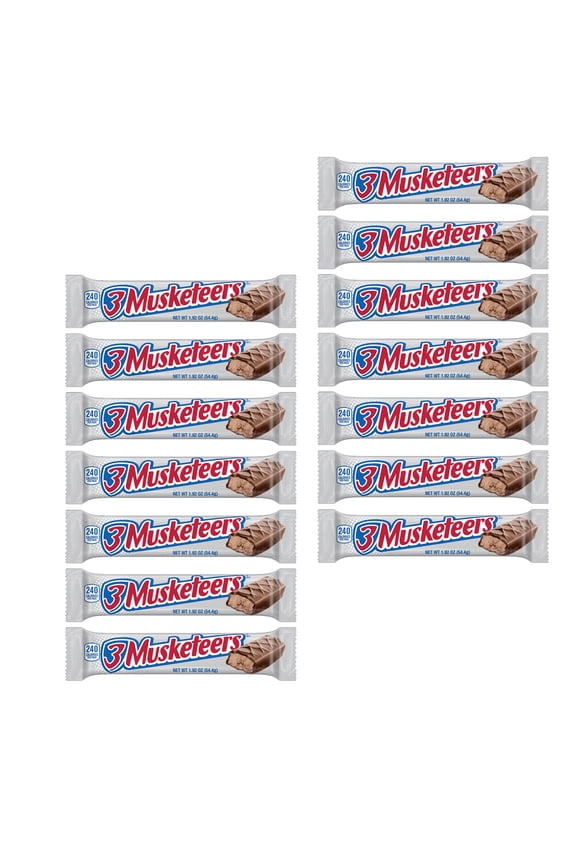 14-Count Full Size 3 Musketeers Chocolate Candy Bars, 1.92-oz Each
