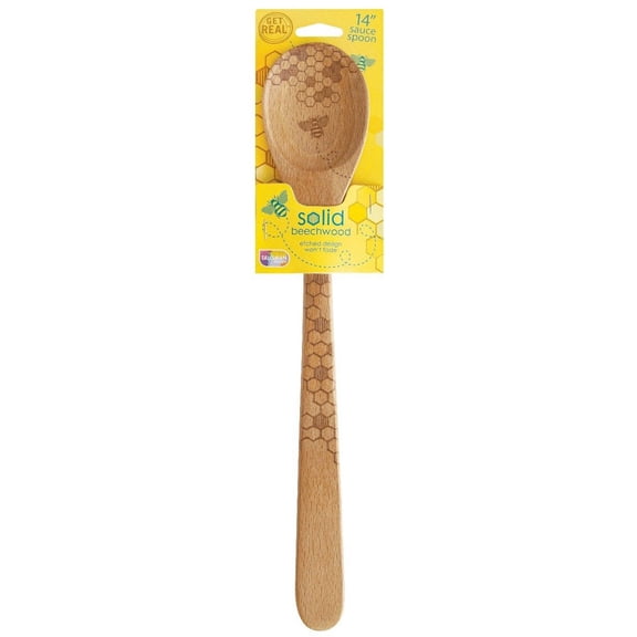 14" Beechwood Sauce Spoon | Honey Bee Collection