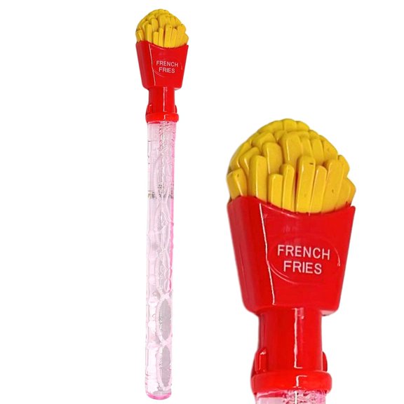 14" Big Bubble Wand with Fun Burger Fries Handle :1CT