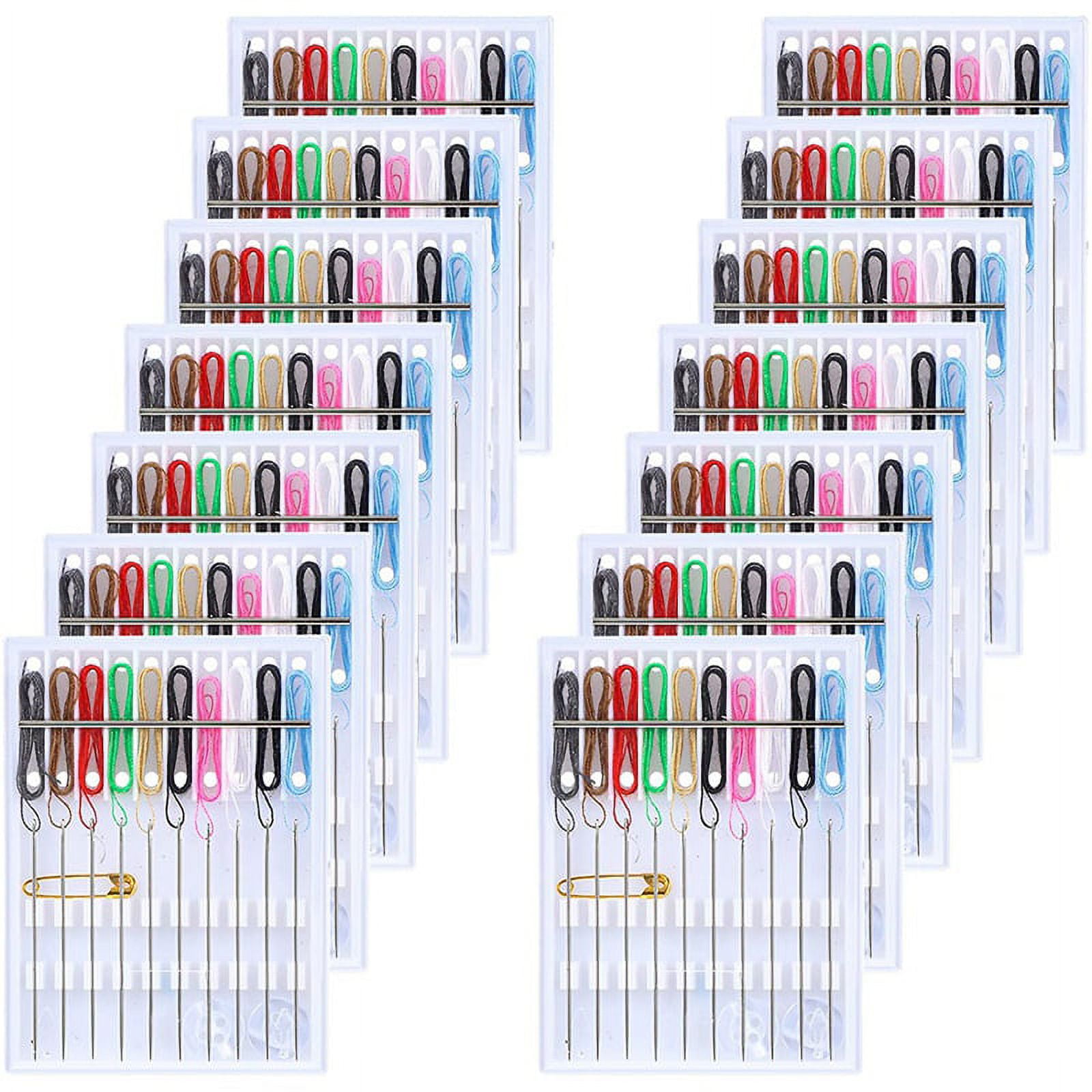 14 Boxes Mini Quick Fix Sewing Kit Easy Pre Threaded Needle Kit Basic Personal Sewing Kit