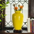 thumbnail image 1 of 14" Bright Yellow Tung Chi Vase, 1 of 7