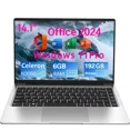 thumbnail image 1 of 14" Business Laptops Office 2024 Windows11 Pro Conference camera Intel CPU 6GB RAM 192 Storage Lightweight Notebook PC Computer for Work WiFi5 BT 4.2, 1 of 7