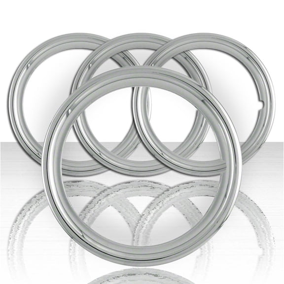 14" CHROME TRIM RINGS BEAUTY BANDS GLAMOUR RIM STEEL WHEELS LUG RIMS for CHEVY