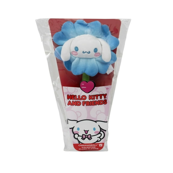 Hello Kitty and Friends 14-inch Plush Flower - Cinnamoroll Ombre Blue with Bendable Stems