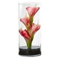 thumbnail image 1 of 12" Calla Lily Artificial Arrangement in Cylinder Glass Vase, 1 of 2