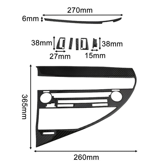 14) Carbon Fiber Interior Cd Panel Frame Trim Cover Enhance The Interior Of Your For Lexus Rx350 Rx450H 2010 2012 Fangkenuo