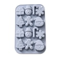 thumbnail image 1 of 14 Cavity Christmas Silicone Baking Mold, Non Stick Chocolate Candy Sheet, Santa Tree Snowman Pastry Stamp, Xmas Dessert Decorating Tool, DIY Holiday Pastry Baking Supplies, 1 of 6