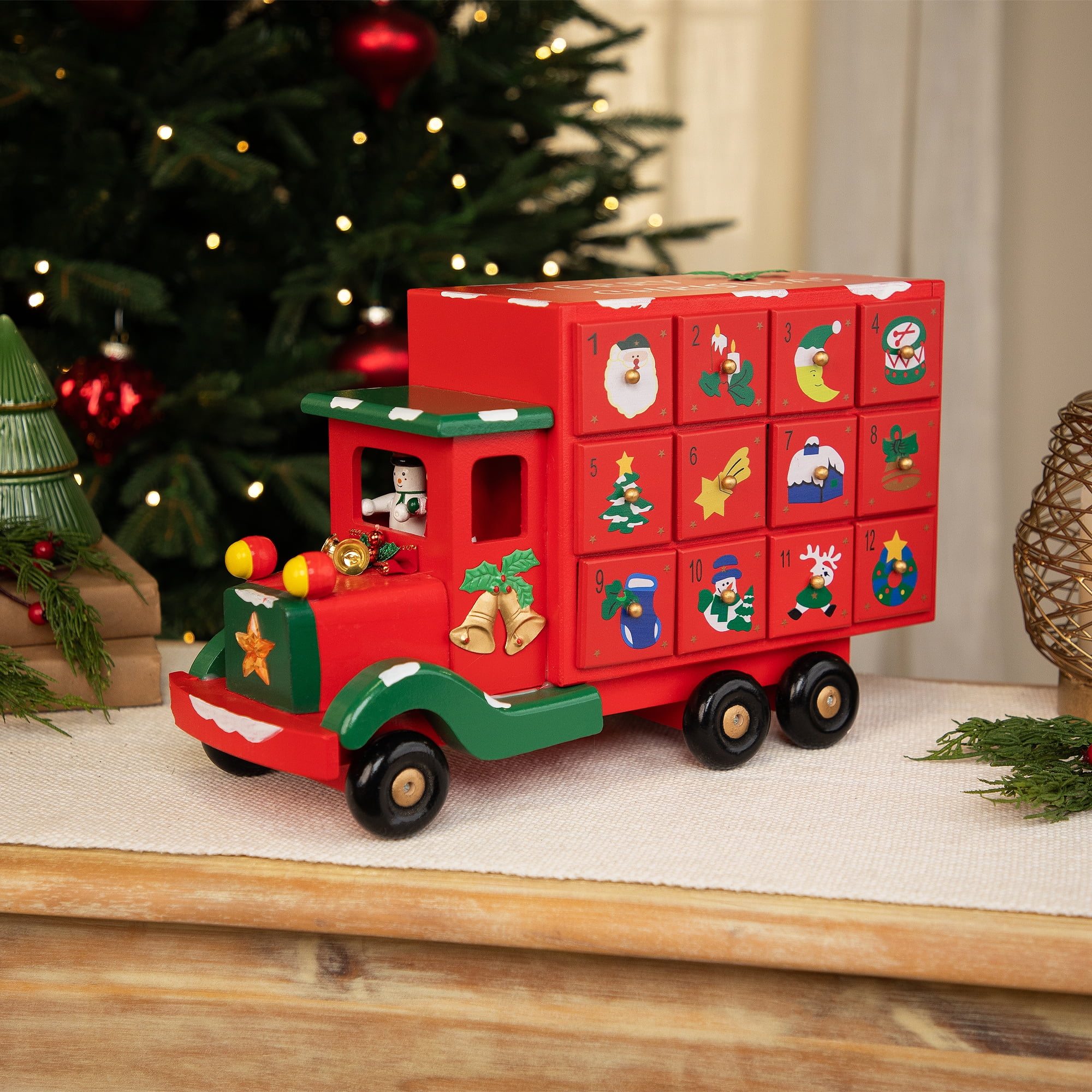 Northlight Advent Calendar Storage Truck Christmas Decoration - 14