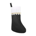 thumbnail image 1 of 14'' Christmas Stockings,Personalized Christmas Stockings,1 Pack Christmas Stockings with White Cuff with Gold Trim,White Xmas Decoration for Fireplace Hanging Holiday Decoration for Family(Black), 1 of 9