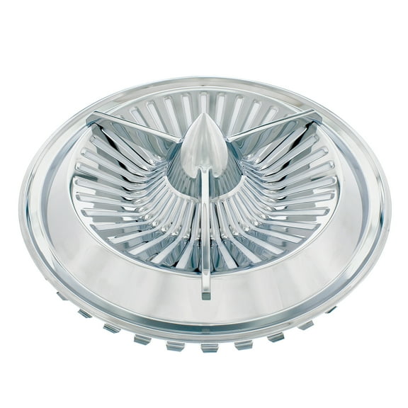 14" Chrome Polara Tri-Bar Hubcap (4/Set)