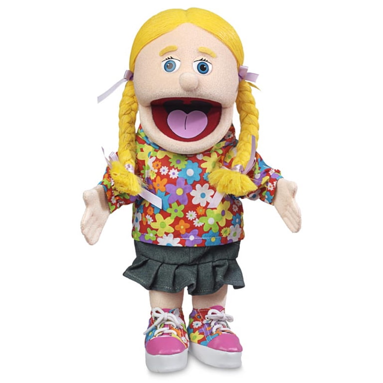 14' Cindy Peach Girl Hand Puppet with Moveable Mouth for Adults