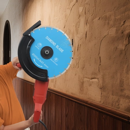 14" Circular Electric Demo Saw Concrete Saw Cutter Wet Dry Masonry Cut Saw For Cutting Marble, Concrete