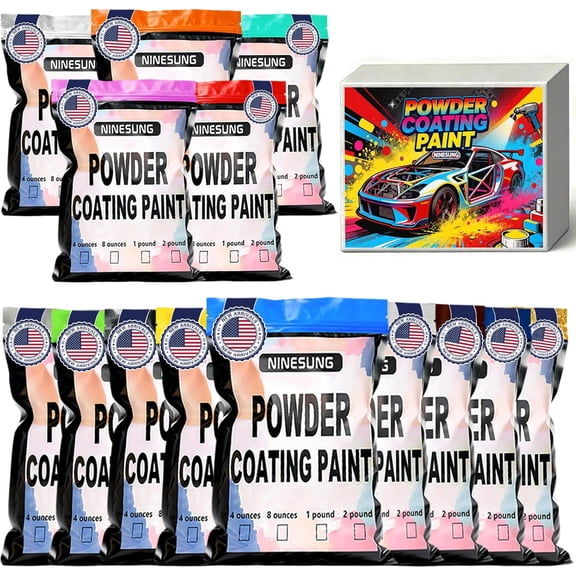 14 Colors Powder Coating Paint | Powder Coat Perfect for Metal Surfaces | Car Paints | Building Materials | Powder's Paint for Steel Structures, Factories, Buildings, Playgrounds, Gardens (14 Colors)