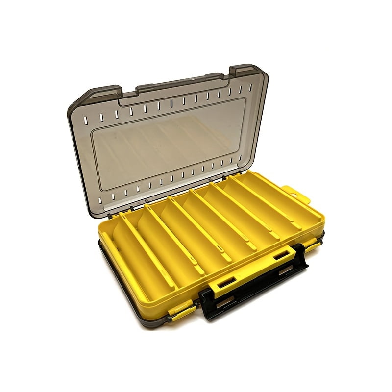 heavy duty tackle box Toolsempire 5 Layers Box, Fishing Tackle Organizer with Top Storage, 3 Removable Utility Boxes & Adjustable Dividers, Tackle Storage Box Portable Tool Box for Fishing : Sports & Outdoors action latches to keep everything securely in place 14-Compartment Heavy-Duty Fishing Tackle Box