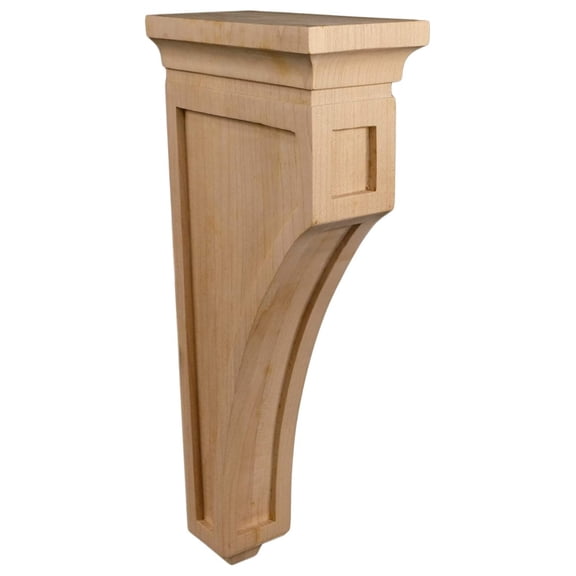 - 14" Corbel Traditional Solid Rubberwood Bracket Set of 2 (C-WC22-RW)