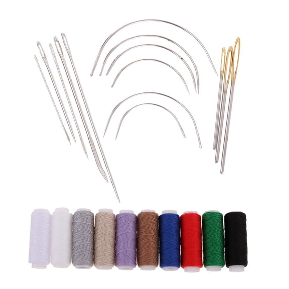 14 Count Heavy Duty Assorted Hand Jeans Thread Set,Polyester Sewing Thread Spool 10 Color 55 Yards/50m Thick for Denim Leather Quilt Blanket Cushion Curtain Handwork