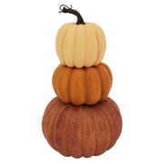 14" Cream, Orange & Red Decorative Pumpkin Stack by Ashland
