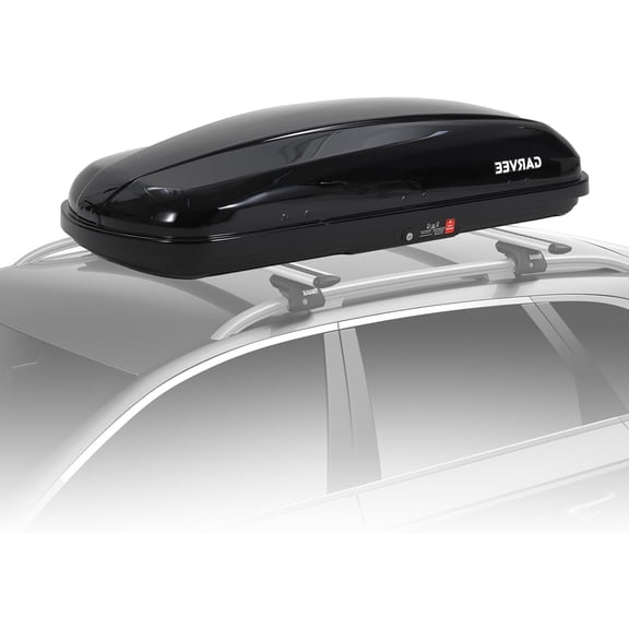 14 Cu Ft Rooftop Cargo Box 165 lb Lockable Roof Cargo Carrier for SUV Truck Van Black