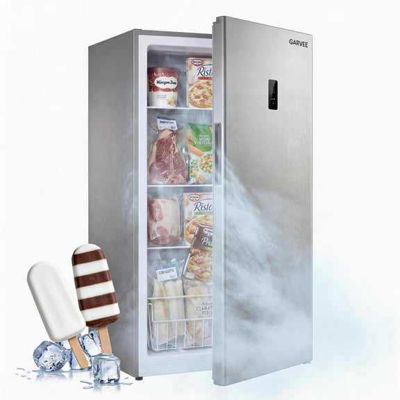 14 Cu.Ft Upright Freezer, Stand Up Freezer with Adjustable Shelves, Mechanical Temperature Control,  rated, Frost Free, Freestanding Deep Freezer for Garage, Kitchen, Home Use
