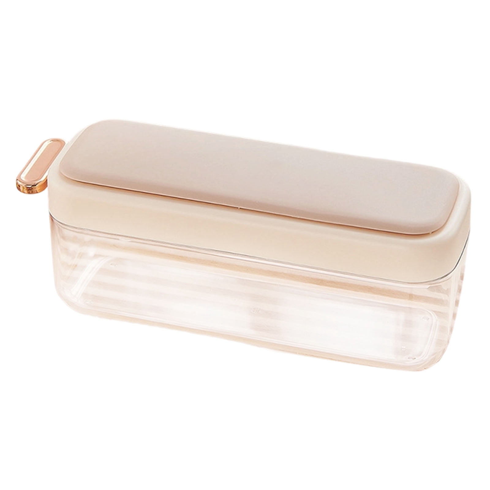 14-Cube Ice Cube Tray with Lid & Storage Bin, Pink Press-Type Ice Maker with Sealed Cover, Food-Grade Ice Mold for Freezer, Cocktails, Coffee, Drinks, Home Kitchen Use