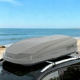 thumbnail image 1 of 14 Cubic Feet Hard Shell Roof Cargo Carrier with Security Keys 62.52 (L) x32.48 (W) x 13.19(H) Inch, Waterproof Rooftop Storage Box Roof Box for Vehicles Dual Side Opening Gray, 1 of 9