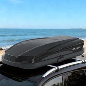 14 Cubic Feet Hard Shell Roof Cargo Carrier with Security Keys 62.52 (L) x32.48 (W) x 13.19(H) Inch, Waterproof Rooftop Storage Box Roof Box for Vehicles Dual Side Opening Black