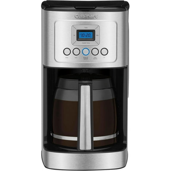 14-Cup Coffee Maker, Programmable PerfecTemp Glass Carafe Coffee Machine with 1-4 Cup Setting, Brew Strength Control and Brew Pause, Stainless Steel, DCC-3200NAS