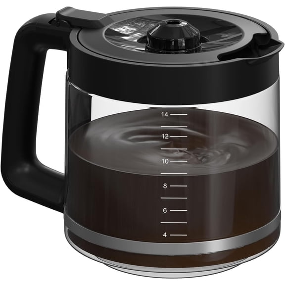 14-Cup Coffee Pot Replacement Carafe Compatible with 14-Cup Programmable Coffee Maker, Model #: BVMC-PC14-CARAFE. 1 Pack