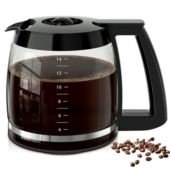 14-Cup Coffee Pot Replacement for Cuisinart Coffee Maker DCC-2200, DCC-2600, DCC-2800, DCC-3200, and DCC-3200P1, Glass Carafe Replacement for Cuisinart with Sturdy Handle, BPA Free, Dishwasher Safe