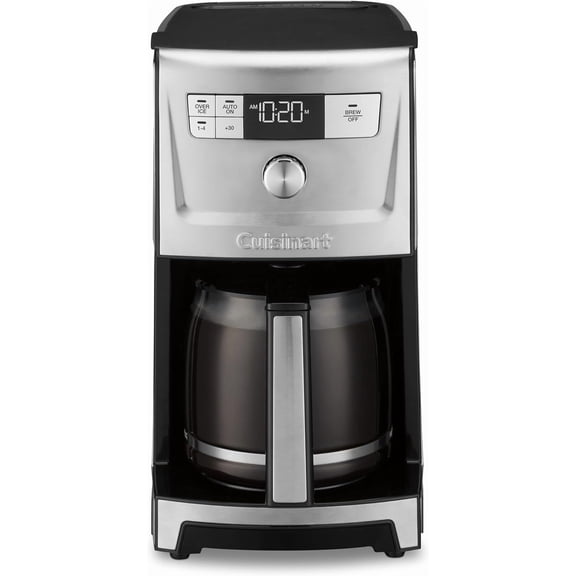 14-Cup PerfecTemp Programmable Coffee Machine Glass Carafe with 1-4 Cup Setting, Brew Strength Control, Brew Pause, and Over Ice Function, Stainless Steel, DCC-3500SS